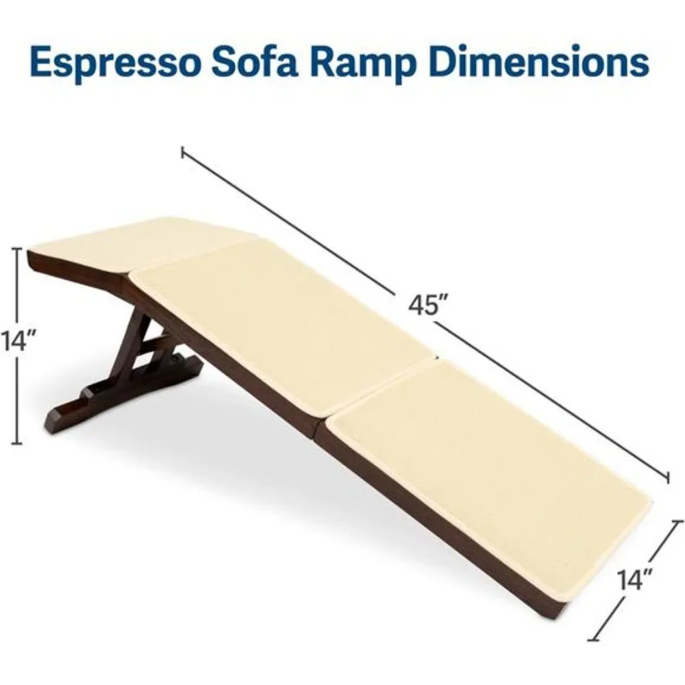 Sofa Ramp for Small Dogs –14 Inches Tall Reaches Most Couches–Supports upto 100